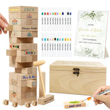 101Pcs Wedding Shower Games Blocks To Decorate Kit, Bridal Shower Game Ideas Activities For Stacking, Building & Drawing, Suitable For Bride & Groom Party Game, Anniversary, Decorations, Favors