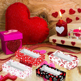 12 Pcs Valentines Day Cookie Boxes With Window Valentine Love Heart Lip Treat Boxes Bakery Candy Cupcakes Desert Container For Valentine Wedding Party Supplies Gift Packaging (11.8 X 5.5 X 2.5 Inch)
