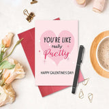 Funny Galentine Card For Best Friend, Happy Galentine'S Day Card For Sister Bestie, Cute Valentines Gift For Friends, You'Re Like Really Pretty