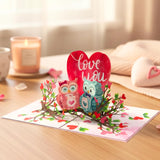 - 3D Owl Valentines Card, Pop Up Valentines Day Card For Wife, Husband, Him, Her, Girlfriend, Boyfriend, Adults | 6X8 In Romantic Valentine Pop Up Cards, Anniversary Cards With Envelope