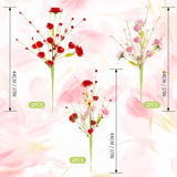 Valentine’S Day Artificial Rose Bouquets 5 Pack, Red & Pink Roses With Heart Picks & Berries, Fake Flowers For Valentine Gifts, Mother’S Day Bouquets, Wedding, Anniversary Parties & Home Decor