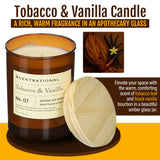 Apothecary Tobacco & Vanilla Candle – 11 Oz Hand-Poured Soy Wax Jar Candle – Non-Toxic Luxury Candles For Home Décor & Relaxation – Warm Vanilla & Tobacco Scented Candles