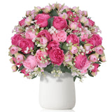 8 Packs Peonies Artificial Flowers, Mixed Pink Artificial Peonies, Silk Peonies Flowers Fake Peonies Artificial Flowers Peonies Bouquet For Centerpiece Table Wedding Party Home Decor