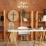 Let Your Light Shine Neon Sign LED Christian Wall Light for Prayer Room Church Bedroom Decor
