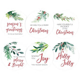 Merry Christmas Gift Stickers - 120Pcs 2Inch Merry And Bright Stickers Watercolor Happy Holidays Envelope Seal Label Sticker Self Adhesive Xmas Gift Sticker Holly Jolly Label For Card Present