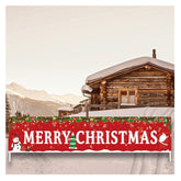 Large Merry Christmas Banner, Outdoor & Indoor Hanging Decor, Huge Xmas Home Party Decoration For Christmas Tree