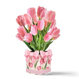 Pop Up Cards, Tulips 13.9 Inch Paper Flower Bouquet Cards For Birthday, Anniversary, Get Well Greeting With Blank Note Card & Envelope (Tulip Princess)