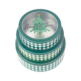 Christmas Holiday Cookie Tin Containers With Window, 3Pc Nested Set, Holiday Cookie Tins With Lid For Gift Giving, Cookie, Treats, Cookies Party Favor And Gifts (Christmas Tree, Round Shape)