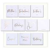 All Occasion Greeting Cards (10 Pack) 6X6 – Embossed Letterpress Gold Foil Card Sets With Envelopes – Holiday Card – Thank You Card With Envelope By Nuoerp – Birthday, New Year, Congrats & Gift Card