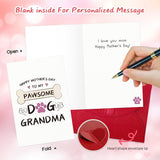 Funny Dog Mother'S Day Card For Grandma - 5.5" X 8" Happy Mothers Day Gift For Best Pawsome Grandmother From Dog Puppy With Envelope