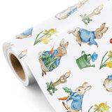 Easter Wrapping Paper Roll - Mini Roll - 17 Inch X 16.5 Feet - Rabbit Design Perfect For Easter, Spring Party, Baby Shower, Holiday