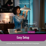 Alexa Smart Light Bulbs 4 Pack A19 E26 RGBCW Color Changing Bluetooth LED Bulbs 800LM