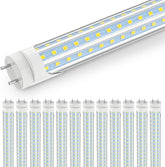 12 Pack 4FT T8 LED Tube Lights 40W 5200LM 5000K D Shaped Type A B Warehouse Garage Replacement