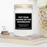 You Nique Designs Put Your Hands On The Headboard Candle 8Oz, Bookish Candles, Bookworms Surprise, Reading Themed Candles For Book Lovers Women, Book Club Gifts Ideas