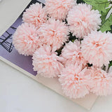 30 Pcs Artificial Chrysanthemums Heads Ball Flowers?Silk Chrysanthemum Ball Bouquet White Bouquets Hydrangea For Home Office Coffee House Parties And Wedding (Light Pink)