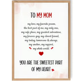 1Pcs Valentines Day Card For Mom From Daughter Mom Valentines Day Gift Heartfelt Mother Parents Sentimental Greeting Keepsake Family Appreciation Birthday Anniversary Mothers Celebration Present