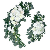 Flowers For Wedding Arch Set Of 2 - Artificial Floral Swag For Ceremony Backdrop & Arch Decoration - Fake Flowers For Arch Backdrop, Balloon Arch & Wall Decor