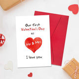 First Valentine'S Day Card For Couples, Sweet 1St Valentine'S Day Greeting Card