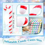 10 Pack 36 Inch Christmas Inflatable Candy Canes Xmas Candy Canes Balloons Inflatable Candy Cane Stick For Christmas Yar