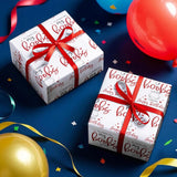 Funny Birthday Wrapping Paper For Men, Husband, Him - Mini Roll - I Will Show You My Boobs Later, I Mean Happy Birthday Design For Party Gift Wrap - 17 Inches X 16.4 Feet