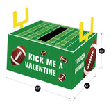 Valentines Boxes For Kids - Football Valentine Boxes With 24 Valentine Cards For Classroom Exchange Boys Girls School Class Party Favors(1 Mailbox, 24 Valentine Cards)
