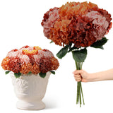 9 Pcs Vintage Hydrangea Artificial Flowers Gifts 23.6" Faux Silk Hydrangeas Flower With Stem Fake Hydrangeas Bouquet Floral For Farmhouse Home Wedding Table Centerpiece