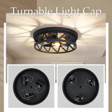 12.5 Inch Gold Drum Ceiling Light Cream White Pleated Fabric Semi Flush Mount Fixture