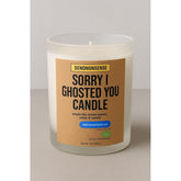 Sorry I Ghosted You Candle – Funny Apology Gag Gift | Sarcastic Breakup & Friendship Candle | Cedar Vanilla Scent