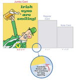 - Jumbo St Patrick'S Day Card (8.5 X 11 Inch) - Funny Notecard For Saint Pattys Day, Adult Humor - Irish Eyes Are Smiling J4469
