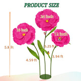 5.8 Ft Giant Artificial Flowers,Large Paper Flower,Huge Poppy Flowers Decoration For Wedding,Hotel,Office,Window Display And Home Farmhouse Decor(Red)
