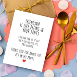 Funny Best Friend Birthday Card, Friendship Day Card For Men Women, Cute Bestie Best Friends Valentine'S Day Card, Friendship Gift For Her, Friendship Thank You Card For Him Her