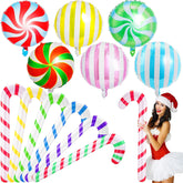 12 Pcs Inflatable Candy Canes For Christmas 35 Inch Jumbo Santa Candy Canes 18 Inch Lollipop Balloon Christmas Tree Hang