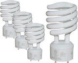 GU24 CFL Light Bulbs 4 Pack 23W 100W Equivalent 3500K Warm White 1600 Lumens Twist Lock