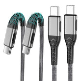 2 Pack 10FT USB C to USB C Fast Charging Cable 100W Type C Charger for iPhone 17 16 15 MacBook Samsung