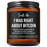 Scented Candle, Bitcoin Merch, Cryptocurrency, Crypto Gifts For Men, Women, Funny Christmas, Bitcoin Gifts For Him, Husband, Boyfriend, Dad, Son, Brother, Best Friend, Trader, Crypto Lovers