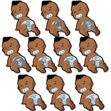 Baby Shower Scratch Off Game Cards - 40 Shape African American Poopie Lottery Tickets For Party Games - Who Got Poopie Great Icebreaker Ideas