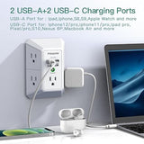 5 Outlet Surge Protector Power Strip with 4 USB Ports Multi Outlet Wall Charger for Home Office