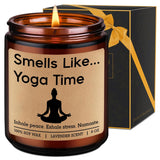 Scented Candle - Yoga Gifts For Women, Men - Funny Namaste, Valentines, Birthday Gifts For Yoga Lovers - 2026 Meditation, Relaxing, Calming, Relaxation Present For Yogic Lovers, Lavender Candle