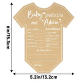 50Pcs Baby Advice Cards, Onesie Baby Shower Predictions And Advice Cards For Parents To Be, Wishes Card For New Parents, Gender Reveal Girls Boys Game Party Decorations(5.2X6In, Kraft, White)