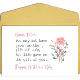 Funny Bonus Mom Mothers Day Card, Mother'S Day Gift For Stepmom, Step Mother'S Day Card From Stepson Stepdaughter, Not Have Given Me The Gift Of Life