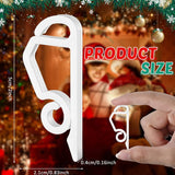 Christmas Light Clips Gutter Clips For Outdoor Hanging Plastic Weatherproof Gutter Hooks Hanging String Lamp Holder Mount To Shingles For Halloween Xmas Tree Decor