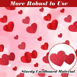 Red Heart Garland, Red Heart Hanging Glitter Streamer Bunting Banner, Party Decorations Garland, For Anniversary, Valentines Day, Engagement Wedding Bridal, Shower, 40 Feet