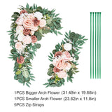 Dusty Rose Wedding Arch Flowers - Artificial Pink Flower Swag For Sign, Ceremony And Reception Backdrop Decoration - Greenery Arrangements