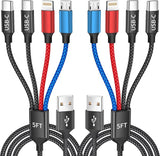 2 Pack 4 in 1 Dual USB C Multi Charging Cable 5FT Universal Charger Cord for iPhone 17 Android iPad