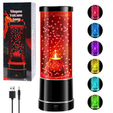 Volcano Lamp, Color Changing Led Realistic Volcanic Eruption Night Light, Home Decor Table Lamp For Living Room Bedroom Office, Mood Lighting Father'S Day Birthday Christmas Gifts (Black)
