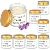 8 Pack Bridesmaid Proposal Gifts Welcome To My Bridal Party Bride Candles Maid Of Honor Candles For Bridesmaid Engagement Wedding Party Gifts(White)