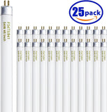 25 Pack F54T5 HO Fluorescent Tube Lights 54W 46 Inch 4100K Cool White G5 Base 4300LM