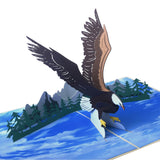 Soaring Free Eagle 3D Pop-Up Memorial Greeting Card,Father'S Day Card, For Son'S Husband'S Friend Congratulations To Retired Army And Eagle Scout Gift With Envelope And Note Card 5“ X 7”