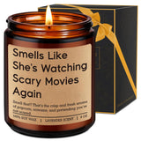 Candle, Horror Movie Gifts For Women, Halloween Gifts, Spooky Themed Presents, Funny Galentines Valentines Day Birthday Presents For Scary Movie Lovers, Horror Fan, Girlfriend Friend Her