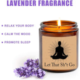 Let That Shit Go Funny Candle - Yoga Gifts For Him - Meditation Gifts Zen Gift For Boss - Yoga Decor - Funny Meditation Room Decor - Zen Gift